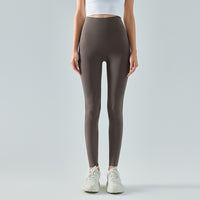Nude Feel High Waist Belly Contracting Yoga Pants Double-sided Brushed Fitness