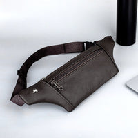 Genuine Leather Sports Waist Pack For Men, Invisible Running Pack