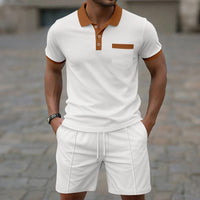 Summer New Men's Waffle Lapel Suit