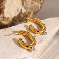 Stainless Steel Pearl Statement Earrings With A High-end Vibe