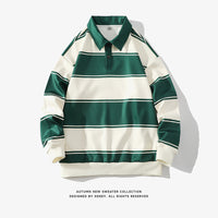 Men's Youth Fashion Contrast Color Casual Striped Sweater
