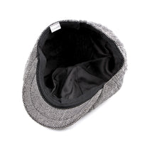 Fashion Retro Octagonal Hat Male Fashion Plaid Beret