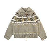 Retro Lazy-Style Knitted Cardigan Coat For Women