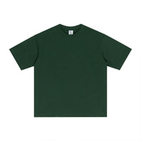 Street Long-staple Cotton Solid Color Short Sleeve