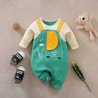 Outdoor Long Sleeve Cotton Baby One-piece Pants