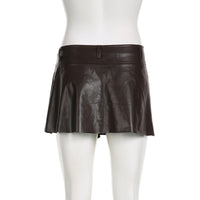 Retro Pocket Stitching A- Line Style Irregular With Personality Skirt
