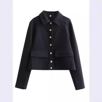 Women's Soft Metal-buckle Decorated Coat