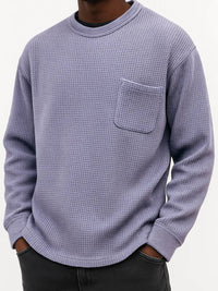 Men's Plus-Size Casual Crew-Neck Long-Sleeve Sweatshirt Top