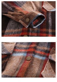 Girls' Plaid Shirt Mid-length Fashion Dovetail