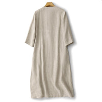 Summer New Loose Plus Size V Neck Dress