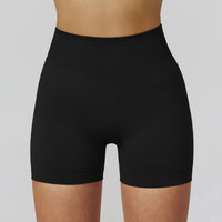 High Waist Pleated Seamless Yoga Shorts