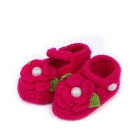 Hand-knitted Woolen Cartoon Bow Flower Children's Shoes