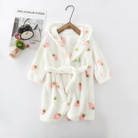 Children Clothing Home Clothes Flannel Men's Women's Hoodie Coral Velvet Night-robe