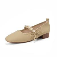 Multicolor Comfortable Low Heel Retro Easy Matching Soft Bottom Flats Autumn Chunky Heel