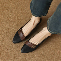 Spring New Comfort Pointed-toe Soft Bottom Versatile Color Matching Women's Shoes