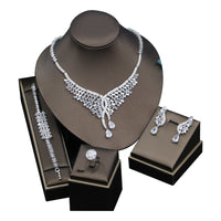 Korean Style Zircon Bridal Accessories Four-piece Set