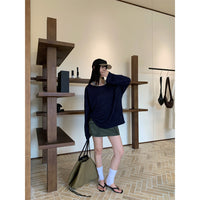 Summer Workwear Low Waist Skirt Women's Pocket Skirt