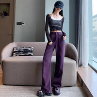 Thin High-waisted Pear-shaped Jeans In Purple