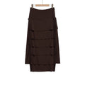 Temperament Slim-fit Midi Skirt With Layered Decoration