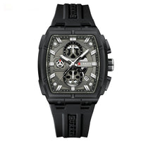 Kairun Waterproof Calendar Six-Hand Adhesive-Tape Mens Quartz Watch