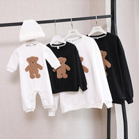 Spring And Autumn Cartoon Bear Embroidered Sweater Long Sleeve Parent-child Wear