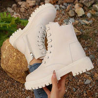 Versatile Motorcycle-style Ankle Boots With A Thick Sole