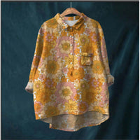 Animal Print Hawaiian Long Sleeve Shirt