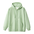 Fleece Cardigan Sweater Men's Simplicity Solid Color Loose-fitting Versatile Casual Hooded Coat