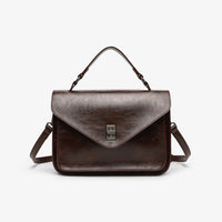 Oil-waxed Leather Vintage New Style Minimalist Fashionable Elegant Womens