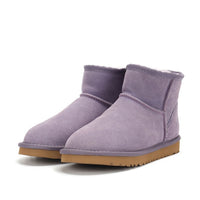 Low-cut Snow Boots Cowhide Rubber Fur Fashion Casual