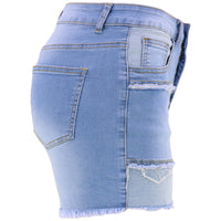 Stylish Minimalist Slim Fit Womens Denim Shorts