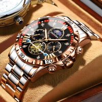 Business Luminous Waterproof Flywheel Quartz Watch