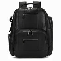 Men's Leather Backpack Retro Large Capacity Multi-pocket