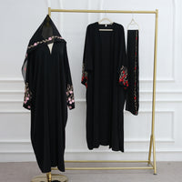 Dubai Middle East Turkey Dubai Flower Embroidered Elegant Cardigan