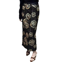 Heavy Embroidery Sequins Velvet Bottom Beaded Fashionable Temperamental All-match Skirt