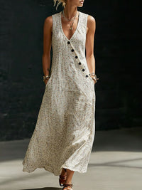 Loose-fitting V-neck Cross-over Shirt And Wide-leg Pants
