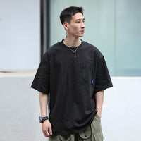 Street Fashion Simple Cotton Short-sleeved T-shirt Loose Top Men