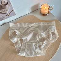 Cream Girl Japanese Quick-drying Ice Silk Underwear Thin Lace Edge