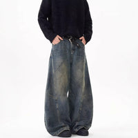 Loose Straight Washed Pants For Men And Women