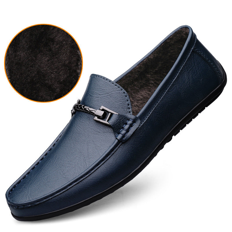 Men's One Pedal Genuine Leather High-grade Soft Soled Flats Casual