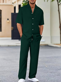 Fashionable Casual Loose Lapel Short-Sleeve Suit