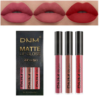Matte Finish Velvet No Stain On Cup 3 PCs Suit Lip Gloss Liquid Lipstick