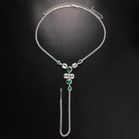 Nightclub Rhinestone Body Chains Lady Sexy Lvzuan Drop-shaped T-back