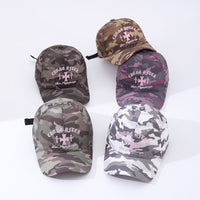 Unisex Color-matched Camouflage Embroidered Cross-shaped Quick-drying Adjustable Classic Fashion Baseball Cap Suitable For Outdoor Jungle Trips And Sports Activities
