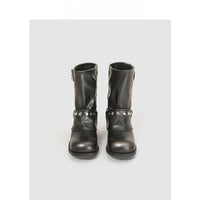 Women's Rivet Pleated Slouch Boots Martin