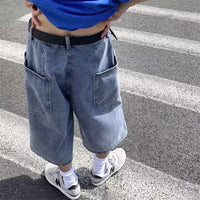 Washed Denim Shorts Men's Thin Pirate Shorts