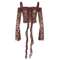 Women's Ins Street Retro Lace Shirt Women's Short Top