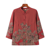 Middle-aged And Elderly Spring And Summer Wear Grandma Thin Tang Suit Upper Clothes