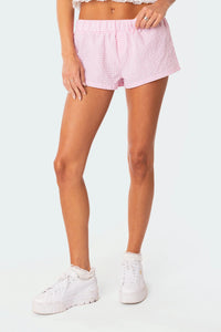 Women's Shorts Loose Plaid Beach Pants Home Wear