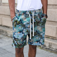 Fashionable Lake-Blue Summer Casual Shorts